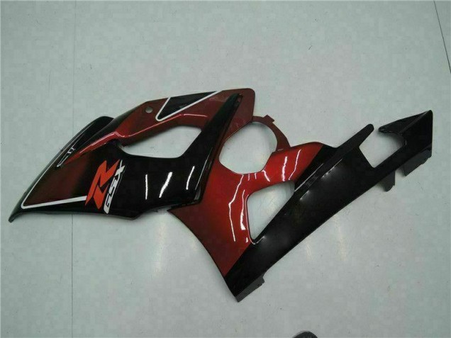 Vermelho Preto Kit Completo Carenagem Suzuki GSXR 1000 K5 2005-2006 Vermelho Preto Kit Completo Carenagem Suzuki GSXR 1000 K5 2005-2006