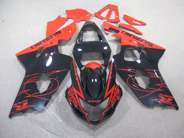 Vermelho Preto Kits Carenagem Suzuki GSXR 750 K4 2004-2005 Vermelho Preto Kits Carenagem Suzuki GSXR 750 K4 2004-2005
