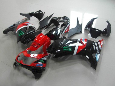 Vermelho & Preto Monster Carenagem Kawasaki ZX 250R 2008-2012