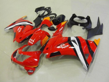 Vermelho Preto Plásticos Kawasaki ZX 250R 2008-2012