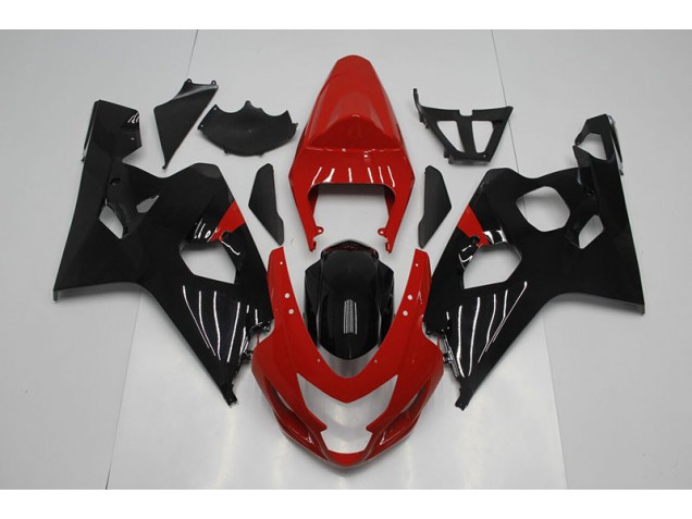 Vermelho Preto Plásticos Suzuki GSXR 750 K4 2004-2005 Vermelho Preto Plásticos Suzuki GSXR 750 K4 2004-2005