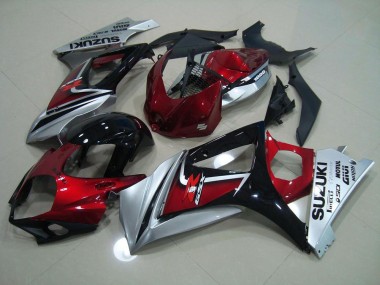 Vermelho Preto Prata Kit Carenagem Suzuki GSXR 1000 K7 2007-2008