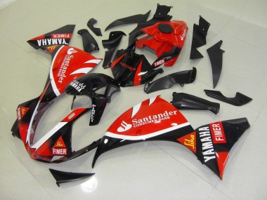Vermelho Preto Santander Carenagem Yamaha R1 2012-2014