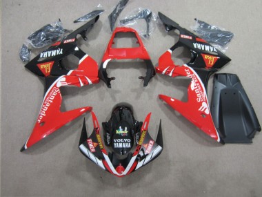 Vermelho Preto Santander Carenagem Yamaha R6 2003-2005