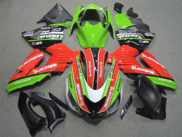Vermelho Verdecard Carenagem Kawasaki ZX14R ZZR 1400 2006-2011 Vermelho Verdecard Carenagem Kawasaki ZX14R ZZR 1400 2006-2011