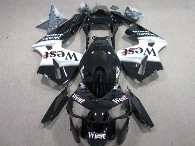 West Branco Preto Carenagem Honda CBR 600RR 2003-2004